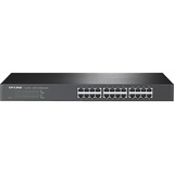 TP-Link TL-SF1024 No administrado Fast Ethernet (10/100) 1U Negro, Interruptor/Conmutador negro, No administrado, Fast Ethernet (10/100), Bidireccional completo (Full duplex), Montaje en rack, 1U