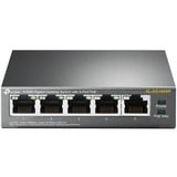 TP-Link TL-SG1005P No administrado Gigabit Ethernet (10/100/1000) Energía sobre Ethernet (PoE) Negro, Interruptor/Conmutador negro, No administrado, Gigabit Ethernet (10/100/1000), Energía sobre Ethernet (PoE)