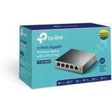 TP-Link TL-SG1005P No administrado Gigabit Ethernet (10/100/1000) Energía sobre Ethernet (PoE) Negro, Interruptor/Conmutador negro, No administrado, Gigabit Ethernet (10/100/1000), Energía sobre Ethernet (PoE)