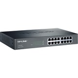 TP-Link TL-SG1016D No administrado Gigabit Ethernet (10/100/1000) Negro, Interruptor/Conmutador marrón, No administrado, Gigabit Ethernet (10/100/1000), Bidireccional completo (Full duplex), Montaje en rack, Minorista