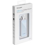 TP-Link UE200 adaptador y tarjeta de red Ethernet 100 Mbit/s, Adaptador de red blanco, Alámbrico, USB, Ethernet, 100 Mbit/s, Azul, Blanco