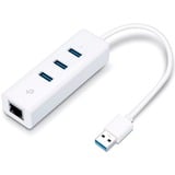 TP-Link UE330 base para portátil y replicador de puertos Alámbrico USB 3.2 Gen 1 (3.1 Gen 1) Type-A Blanco, Hub USB blanco, Alámbrico, USB 3.2 Gen 1 (3.1 Gen 1) Type-A, 10,100,1000 Mbit/s, Blanco, RJ-45, USB 3.2 Gen 1 (3.1 Gen 1) Type-A, USB