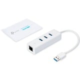 TP-Link UE330 base para portátil y replicador de puertos Alámbrico USB 3.2 Gen 1 (3.1 Gen 1) Type-A Blanco, Hub USB blanco, Alámbrico, USB 3.2 Gen 1 (3.1 Gen 1) Type-A, 10,100,1000 Mbit/s, Blanco, RJ-45, USB 3.2 Gen 1 (3.1 Gen 1) Type-A, USB