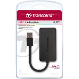 Transcend HUB2 Negro Hubs de interfaz, Hub USB negro, USB 3.2 Gen 1 (3.1 Gen 1) Type-A, Negro, CE/FCC/BSMI/KC/RCM/EAC, USB, 5 V, 0.9 A