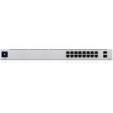 Ubiquiti UniFi 16-Port PoE , Interruptor/Conmutador gris, Gestionado, L2/L3, Gigabit Ethernet (10/100/1000), Energía sobre Ethernet (PoE), Montaje en rack, 1U