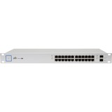 Ubiquiti UniFi US-24 Gestionado L2 Gigabit Ethernet (10/100/1000) 1U Blanco, Interruptor/Conmutador Gestionado, L2, Gigabit Ethernet (10/100/1000), Bidireccional completo (Full duplex), Montaje en rack, 1U