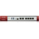 Zyxel ATP200 cortafuegos (hardware) Escritorio 2000 Mbit/s gris/Rojo, 2000 Mbit/s, 500 Mbit/s, 40 Gbit/s, 10 transacciones por segundo, 450/450 Gbit/s, 45,38 BTU/h