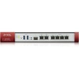 Zyxel ATP200 cortafuegos (hardware) Escritorio 2000 Mbit/s gris/Rojo, 2000 Mbit/s, 500 Mbit/s, 40 Gbit/s, 10 transacciones por segundo, 450/450 Gbit/s, 45,38 BTU/h