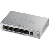 Zyxel GS1005HP No administrado Gigabit Ethernet (10/100/1000) Energía sobre Ethernet (PoE) Plata, Interruptor/Conmutador gris, No administrado, Gigabit Ethernet (10/100/1000), Bidireccional completo (Full duplex), Energía sobre Ethernet (PoE)