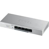 Zyxel GS1200-5HP v2 Gestionado Gigabit Ethernet (10/100/1000) Energía sobre Ethernet (PoE) Gris, Interruptor/Conmutador plateado, Gestionado, Gigabit Ethernet (10/100/1000), Bidireccional completo (Full duplex), Energía sobre Ethernet (PoE)