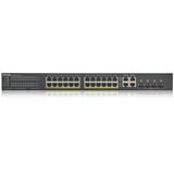 Zyxel GS1920-24HPV2 Gestionado Gigabit Ethernet (10/100/1000) Energía sobre Ethernet (PoE) Negro, Interruptor/Conmutador negro, Gestionado, Gigabit Ethernet (10/100/1000), Energía sobre Ethernet (PoE), Montaje en rack