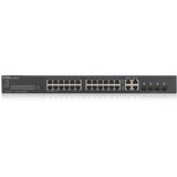 Zyxel GS1920-24V2 Gestionado Gigabit Ethernet (10/100/1000) Negro, Interruptor/Conmutador negro, Gestionado, Gigabit Ethernet (10/100/1000), Montaje en rack