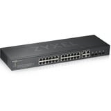 Zyxel GS1920-24V2 Gestionado Gigabit Ethernet (10/100/1000) Negro, Interruptor/Conmutador negro, Gestionado, Gigabit Ethernet (10/100/1000), Montaje en rack