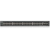 Zyxel GS1920-48V2 Gestionado Gigabit Ethernet (10/100/1000) Negro, Interruptor/Conmutador negro, Gestionado, Gigabit Ethernet (10/100/1000), Montaje en rack