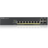 Zyxel GS1920-8HPV2 Gestionado Gigabit Ethernet (10/100/1000) Energía sobre Ethernet (PoE) Negro, Interruptor/Conmutador negro, Gestionado, Gigabit Ethernet (10/100/1000), Energía sobre Ethernet (PoE), Montaje de pared