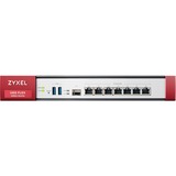 Zyxel USG Flex 500 cortafuegos (hardware) 1U 2300 Mbit/s 2300 Mbit/s, 810 Mbit/s, 82,23 BTU/h, 41,5 dB, 529688 h, DCC, CE, C-Tick, LVD