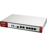 Zyxel VPN Firewall VPN 100 cortafuegos (hardware) 2000 Mbit/s 2000 Mbit/s, 500 Mbit/s, 45,38 BTU/h, 529688,2 h, Alámbrico, Ethernet (RJ-45)