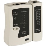 goobay 68856 comprobador de cables de red, Instrumento de medición beige/Negro, Wentronic 68856