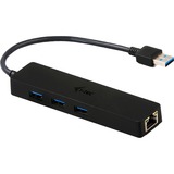 i-tec Advance USB 3.0 Slim HUB 3 Port + Gigabit Ethernet Adapter, Hub USB USB 3.2 Gen 1 (3.1 Gen 1) Type-A, RJ-45, USB 3.2 Gen 1 (3.1 Gen 1) Type-A, Negro, 0,17 m, Gigabit Ethernet, IEEE 802.3,IEEE 802.3ab,IEEE 802.3az,IEEE 802.3u