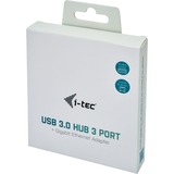 i-tec Metal USB 3.0 HUB 3 Port + Gigabit Ethernet Adapter, Hub USB antracita, USB 3.2 Gen 1 (3.1 Gen 1) Type-A, RJ-45, USB 3.2 Gen 1 (3.1 Gen 1) Type-A, 5000 Mbit/s, Gris, Metal, Enlace
