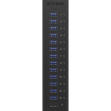ICY BOX IB-AC6113 USB 3.2 Gen 1 (3.1 Gen 1) Type-B 5000 Mbit/s Negro, Hub USB negro, USB 3.2 Gen 1 (3.1 Gen 1) Type-B, USB 3.2 Gen 1 (3.1 Gen 1) Type-A, 5000 Mbit/s, Negro, Aluminio, China