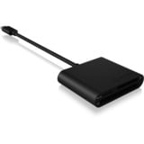 ICY BOX IB-CR301-C3 lector de tarjeta USB 3.2 Gen 1 (3.1 Gen 1) Type-C Negro, Lector de tarjetas negro, CF, MicroSD (TransFlash), MicroSDHC, MicroSDXC, SD, SDHC, SDXC, Negro, 5000 Mbit/s, Aluminio, 2 GB, USB 3.2 Gen 1 (3.1 Gen 1) Type-C