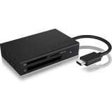 ICY BOX IB-CR401-C3 lector de tarjeta USB 3.2 Gen 1 (3.1 Gen 1) Type-C Negro, Lector de tarjetas antracita, CF, MicroSD (TransFlash), MicroSDHC, MicroSDXC, SD, SDHC, SDXC, Negro, 5000 Mbit/s, Aluminio, Plástico, USB 3.2 Gen 1 (3.1 Gen 1) Type-C, 77 mm