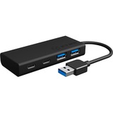 ICY BOX IB-HUB1426-U3 hub de interfaz USB 3.2 Gen 1 (3.1 Gen 1) Type-A 5000 Mbit/s Negro, Hub USB negro, USB 3.2 Gen 1 (3.1 Gen 1) Type-A, USB 3.2 Gen 1 (3.1 Gen 1) Type-A, USB 3.2 Gen 1 (3.1 Gen 1) Type-C, 5000 Mbit/s, Negro, Aluminio, Plástico, 0,1 m