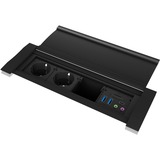 ICY BOX IB-TS401-4 USB 3.2 Gen 1 (3.1 Gen 1) Type-A 5000 Mbit/s Negro, Regleta negro, USB 3.2 Gen 1 (3.1 Gen 1) Type-A, 3,5mm, USB 3.2 Gen 1 (3.1 Gen 1) Type-C, USB 3.2 Gen 2 (3.1 Gen 2) Type-A, MicroSD (TransFlash), MicroSDHC, MicroSDXC, SD, SDHC, SDXC, 5000 Mbit/s, Negro, Aluminio, Plástico