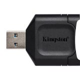 Kingston MobileLite Plus lector de tarjeta USB 3.2 Gen 1 (3.1 Gen 1) Type-A Negro, Lector de tarjetas negro, SD, Negro, Windows 10, Windows 8.1, Windows 8, Mac OS X v. 10.10.x+, Linux v.2.6.x+, Chrome OS, USB 3.2 Gen 1 (3.1 Gen 1) Type-A, 0 - 60 °C, -20 - 70 °C