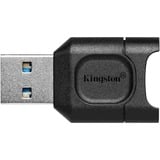 Kingston MobileLite Plus lector de tarjeta USB 3.2 Gen 1 (3.1 Gen 1) Type-A Negro, Lector de tarjetas negro, MicroSD (TransFlash), Negro, Windows 10, Windows 8.1, Windows 8, Mac OS X v. 10.10.x+, Linux v.2.6.x+, Chrome OS, USB 3.2 Gen 1 (3.1 Gen 1) Type-A, 0 - 60 °C, -20 - 70 °C