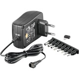 goobay AC/DC adaptor adaptador e inversor de corriente Negro, Fuente de alimentación negro, CE, ROHS, 2250 mAh, Negro