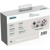 8BitDo SN30 Pro G Classic Gris Bluetooth/USB Gamepad Analógico/Digital Android, Nintendo Switch, PC gris, Gamepad, Android, Nintendo Switch, PC, Botón Seleccionar, Botón de arranque, Analógico/Digital, Inalámbrico y alámbrico, Bluetooth/USB