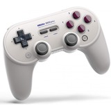 8BitDo SN30 Pro+ Gris, Blanco Bluetooth Gamepad gris, Gamepad, Inalámbrico y alámbrico, Bluetooth, USB Tipo C, Gris, Blanco, Cable/Batería