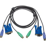 ATEN AT-2L5002P/C Cables para video, teclado y ratones (kvm) 1,8 m, PS/2, PS/2, VGA, VGA, 2xPS/2, VGA, 2xPS/2