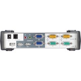 ATEN CS1742 interruptor KVM Blanco, Switch KVM plateado/Negro, 1,25 W, Blanco