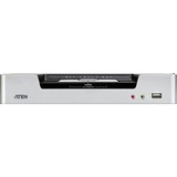 ATEN Switch KVMP™ DVI/Audio dual link/dual display USB de 2 puertos 2560 x 1600 Pixeles, Ethernet, Montaje en rack, 10,6 W, 1U, Negro, Plata