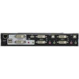 ATEN Switch KVMP™ DVI/Audio dual link/dual display USB de 2 puertos 2560 x 1600 Pixeles, Ethernet, Montaje en rack, 10,6 W, 1U, Negro, Plata