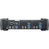 ATEN Switch KVMP™ DisplayPort 4K USB 3.0 de 2 puertos (cables incluidos) 4096 x 2160 Pixeles, 4K Ultra HD, 2 W, Negro