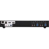 ATEN Switch KVMP™ DisplayPort 4K dual display USB 3.0 de 2 puertos 4096 x 2160 Pixeles, Ethernet, 4K Ultra HD, 3,48 W, Negro