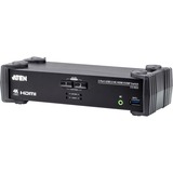 ATEN Switch KVMP™ HDMI 4K USB 3.0 de 2 puertos 4096 x 2160 Pixeles, 4K Ultra HD, 1,78 W, Negro