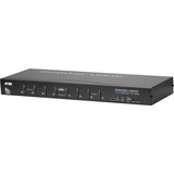 ATEN Switch KVM DVI/Audio USB de 8 puertos negro, 2048 x 1536 Pixeles, QXGA, 4,53 W, Negro