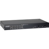 ATEN Switch KVM por IP multi-interfaz Cat 5 de 16 puertos con acceso compartido desde consolas local/remota negro, 1920 x 1200 Pixeles, Ethernet, WUXGA, 8,9 W, Negro