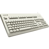 CHERRY G80-3000 teclado Universal USB QWERTY Inglés de EE. UU. Gris beige, Completo (100%), Alámbrico, USB, Interruptor mecánico, QWERTY, Gris