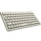 CHERRY G84-4100 teclado USB QWERTY Inglés de EE. UU. Gris blanco, Mini, Alámbrico, USB, QWERTY, Gris