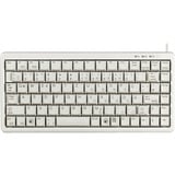 CHERRY G84-4100 teclado USB QWERTY Inglés de EE. UU. Gris blanco, Mini, Alámbrico, USB, QWERTY, Gris