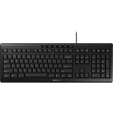CHERRY STREAM teclado Oficina USB QWERTY Inglés de EE. UU. Negro negro, Completo (100%), Alámbrico, USB, Interruptor mecánico, QWERTY, Negro