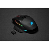 Corsair DARK CORE RGB PRO ratón mano derecha RF Wireless + Bluetooth + USB Type-A Óptico 18000 DPI, Ratones para gaming negro, mano derecha, Óptico, RF Wireless + Bluetooth + USB Type-A, 18000 DPI, Negro