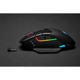 Corsair DARK CORE RGB PRO ratón mano derecha RF Wireless + Bluetooth + USB Type-A Óptico 18000 DPI, Ratones para gaming negro, mano derecha, Óptico, RF Wireless + Bluetooth + USB Type-A, 18000 DPI, Negro