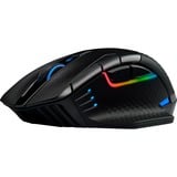 Corsair DARK CORE RGB PRO ratón mano derecha RF Wireless + Bluetooth + USB Type-A Óptico 18000 DPI, Ratones para gaming negro, mano derecha, Óptico, RF Wireless + Bluetooth + USB Type-A, 18000 DPI, Negro